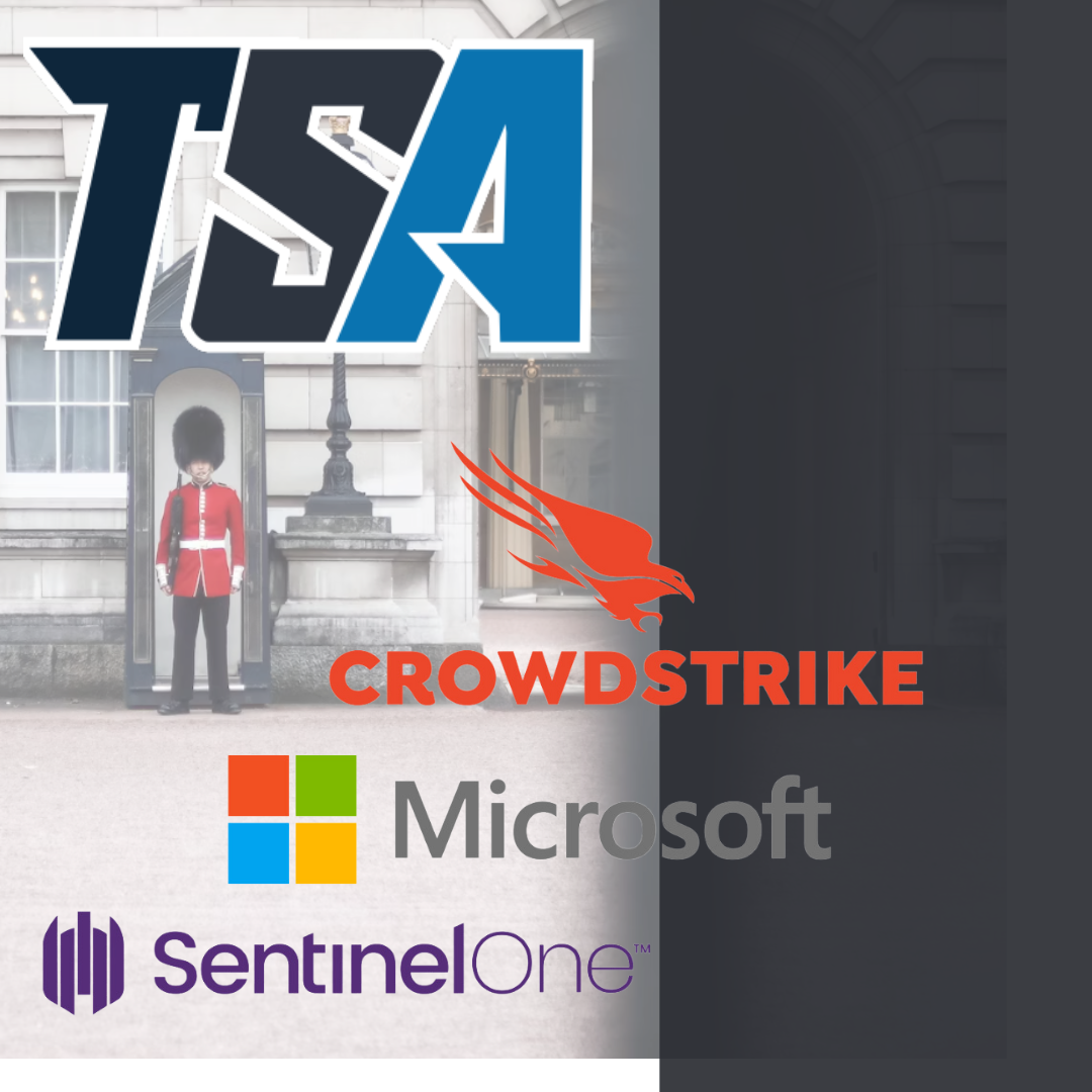 Tech Support Austin logo with CrowdStrike, Microsoft, and SentinelOne logos displayed, illustrating top EDR solutions