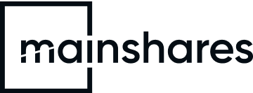 mainshares logo featuring a modern design and typography, emphasizing financial services and investment solutions.