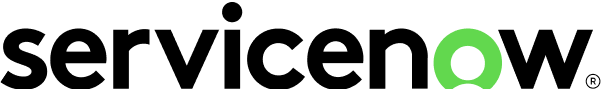 ServiceNow logo featuring stylized text and a green circular icon, representing digital workflow solutions and IT service management.