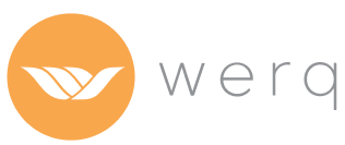 werq logo featuring an orange circle with stylized wings and the word "werq" in gray, representing a modern brand identity.